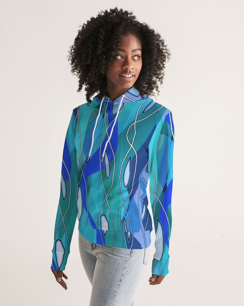 Wavy Blue Women's Hoodie