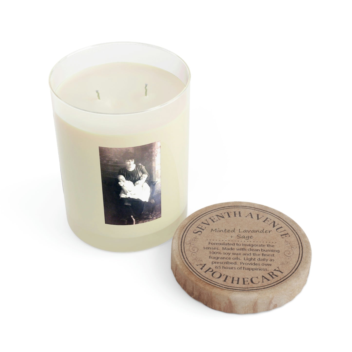 Early 1900s Mother with Twins Scented Candle - Full Glass, 11oz