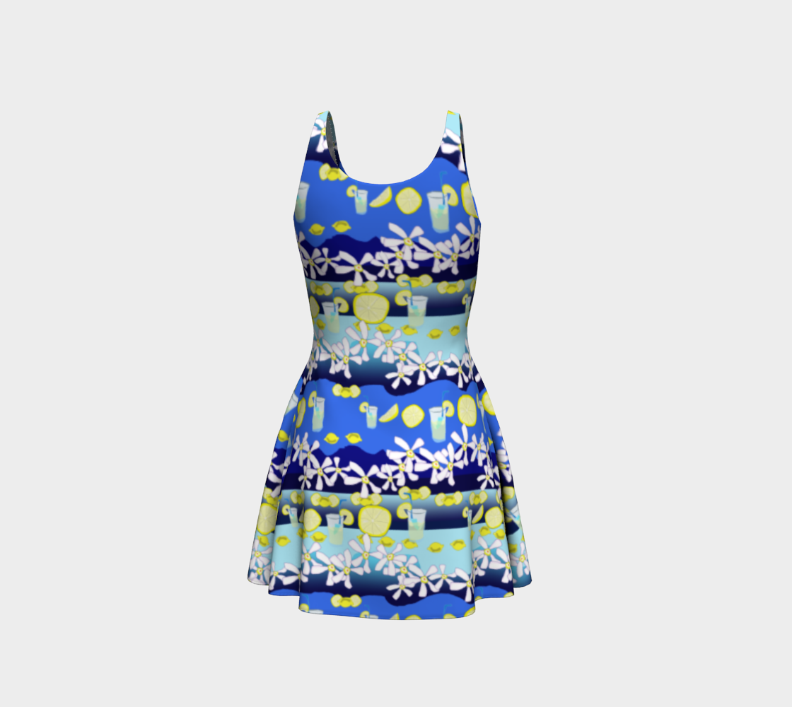 Lemonade Pattern Flare Dress