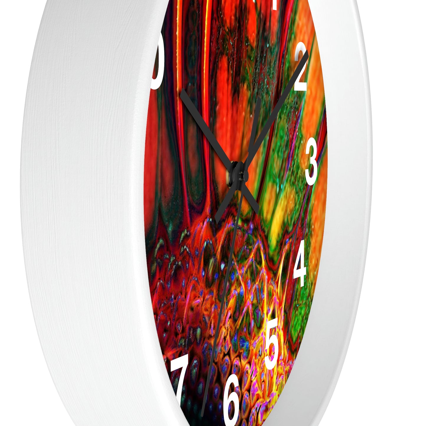 Orange Daisy Wall Clock