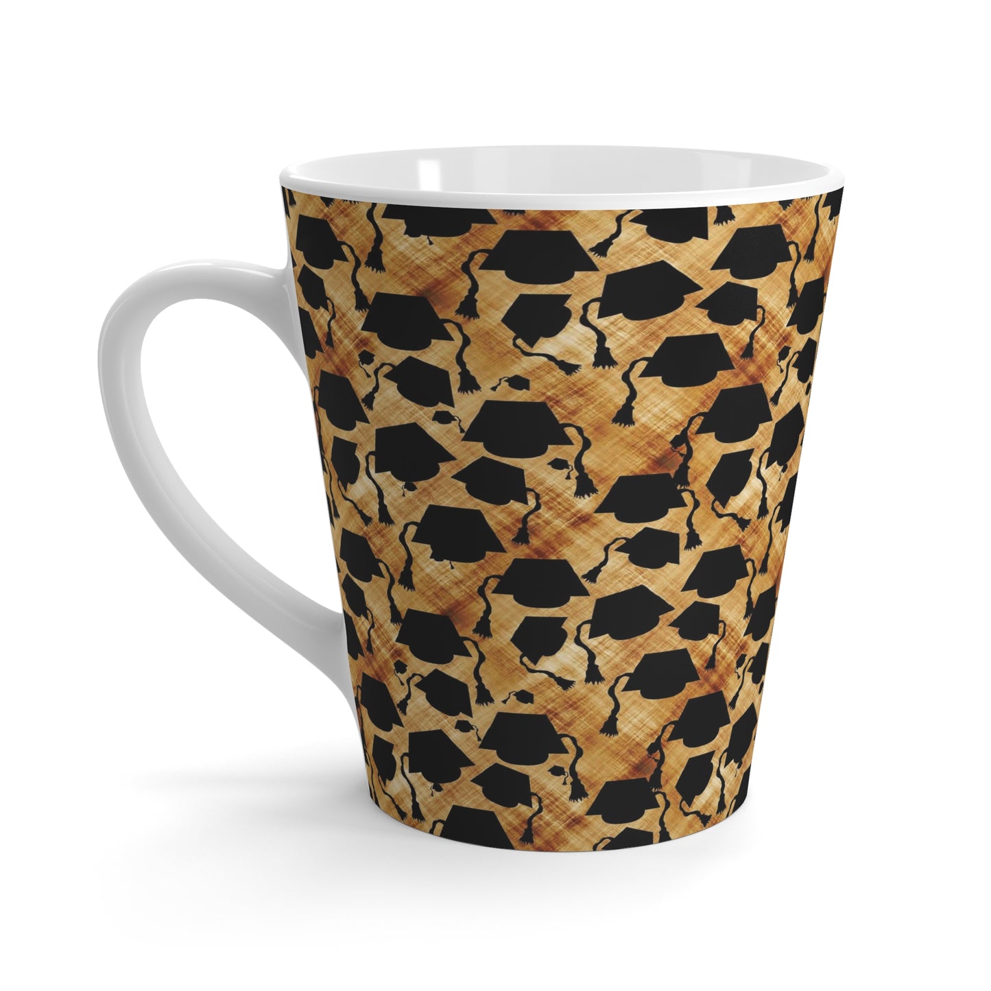Graduation Hats Pattern Latte Mug
