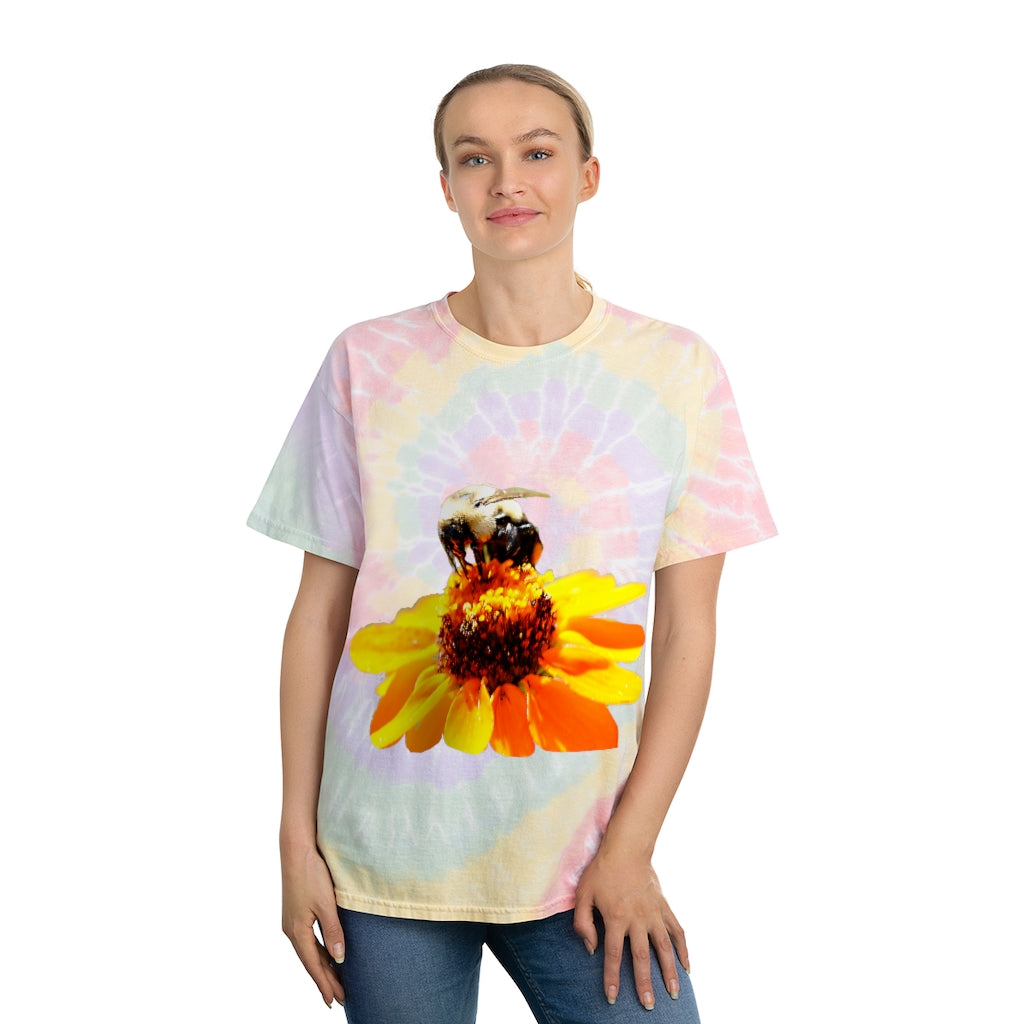 Bee on a Flower Tie-Dye Tee, Spiral