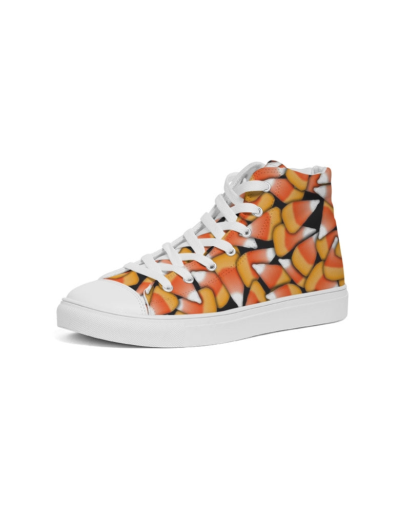 Candy Corn Pattern Women's Hightop Canvas Shoe
