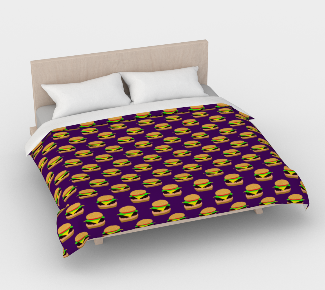 Cheeseburger Pattern Duvet Cover
