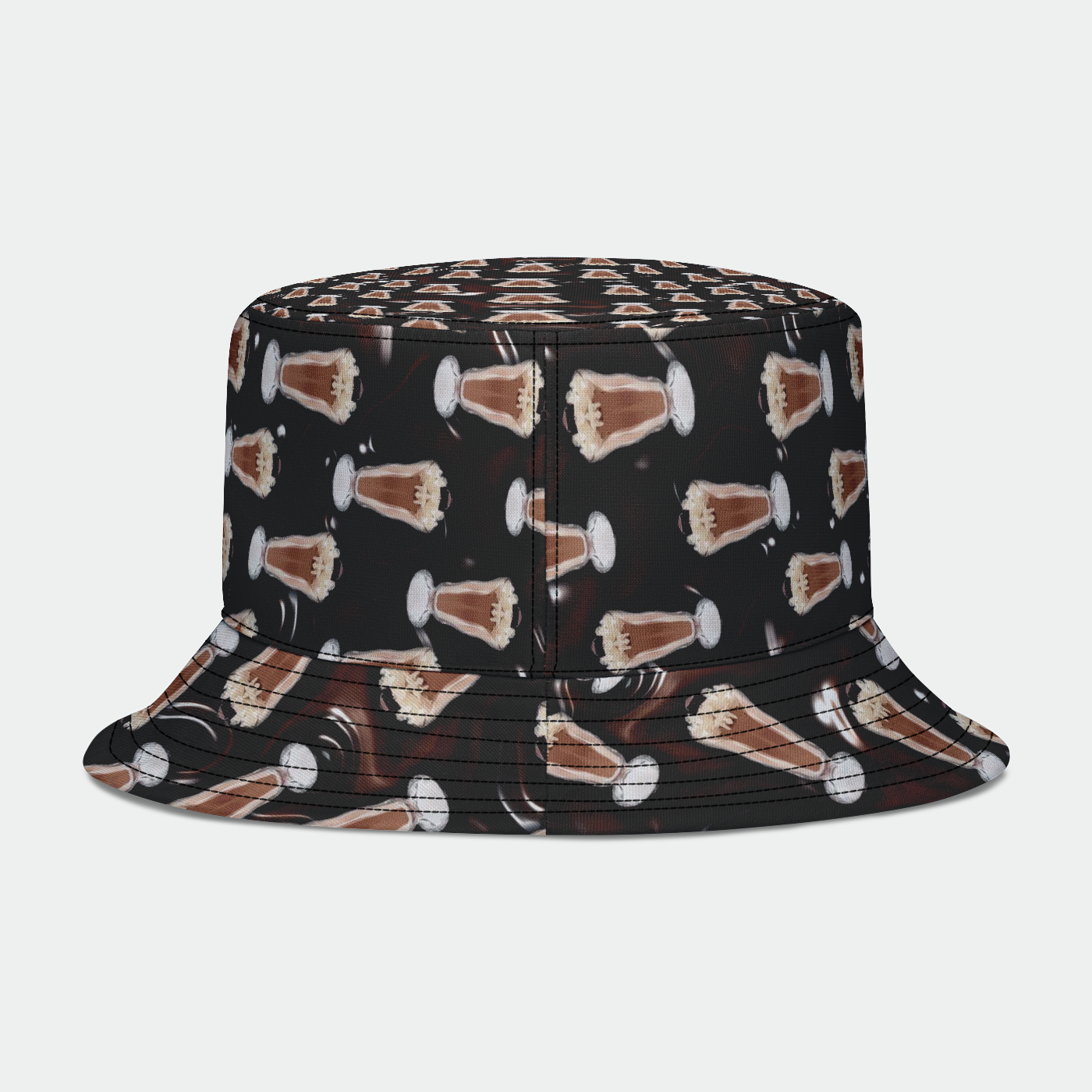 Chocolate Milkshake Pattern Bucket Hat