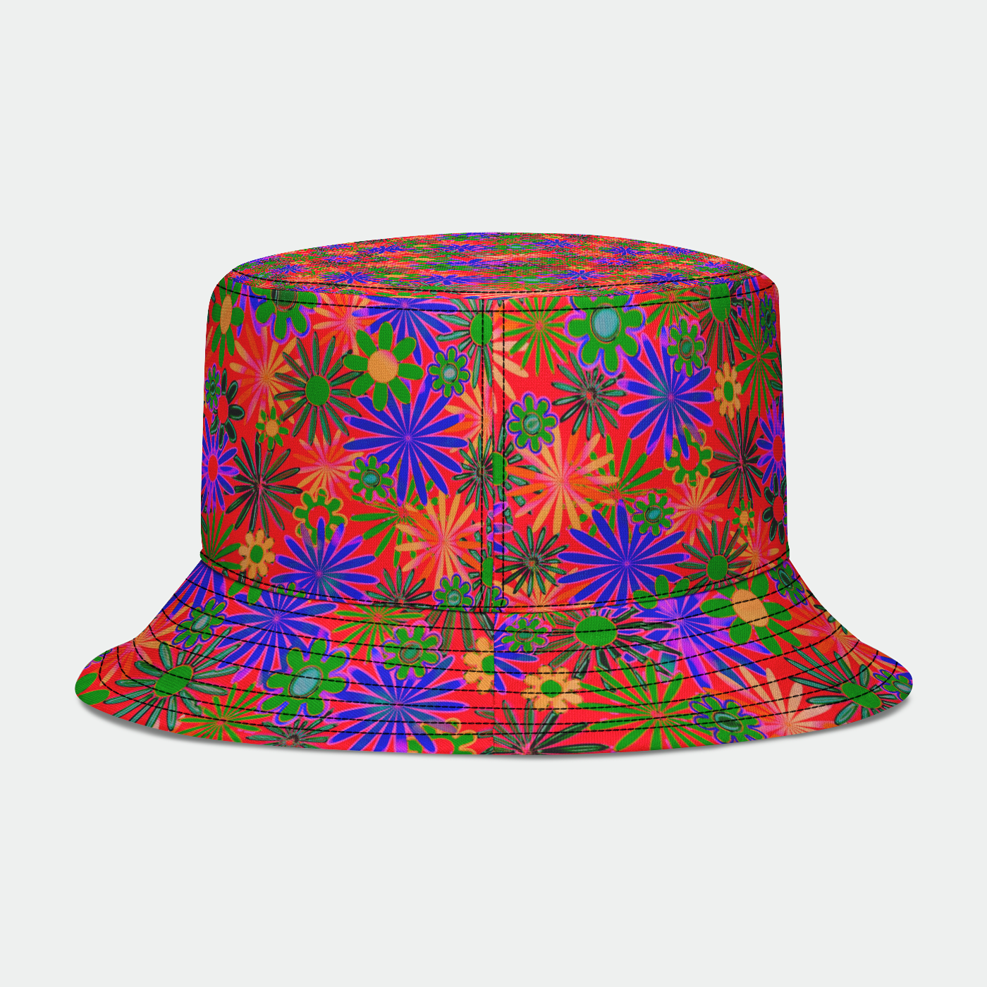 Orange and Purple Daisies Bucket Hat