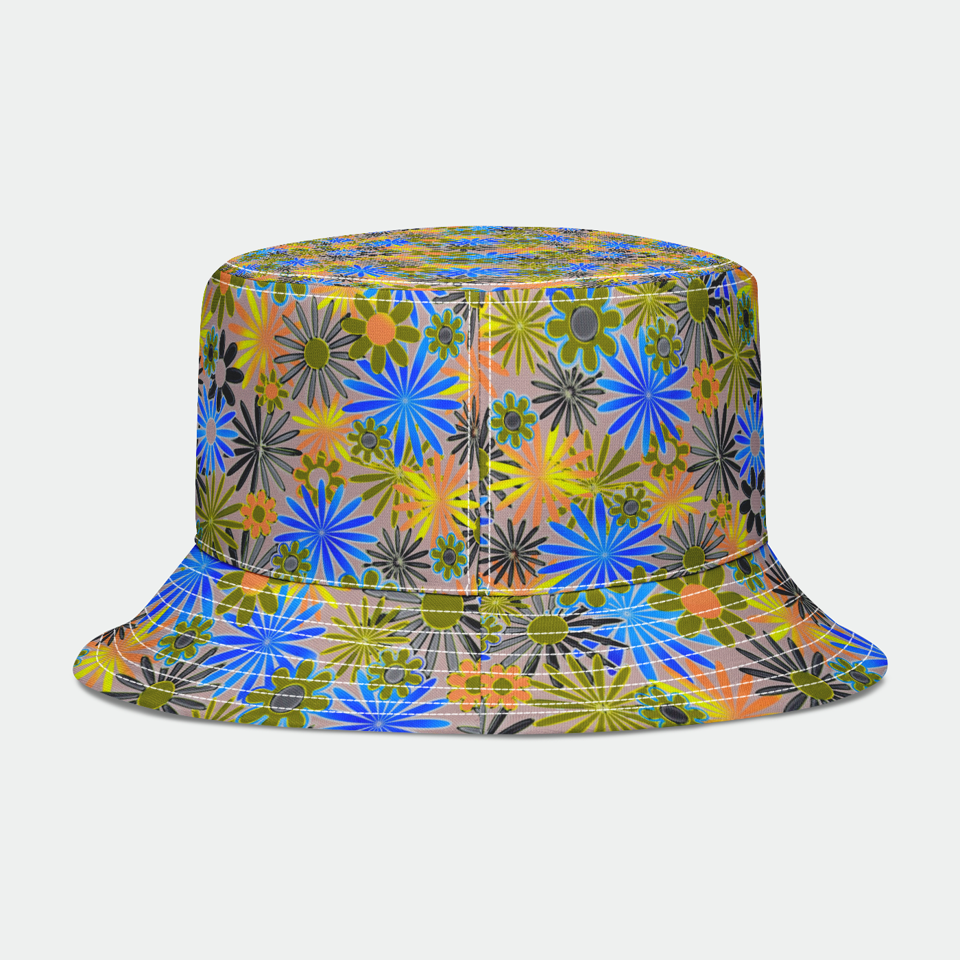 Blue and Gold Daisies Bucket Hat