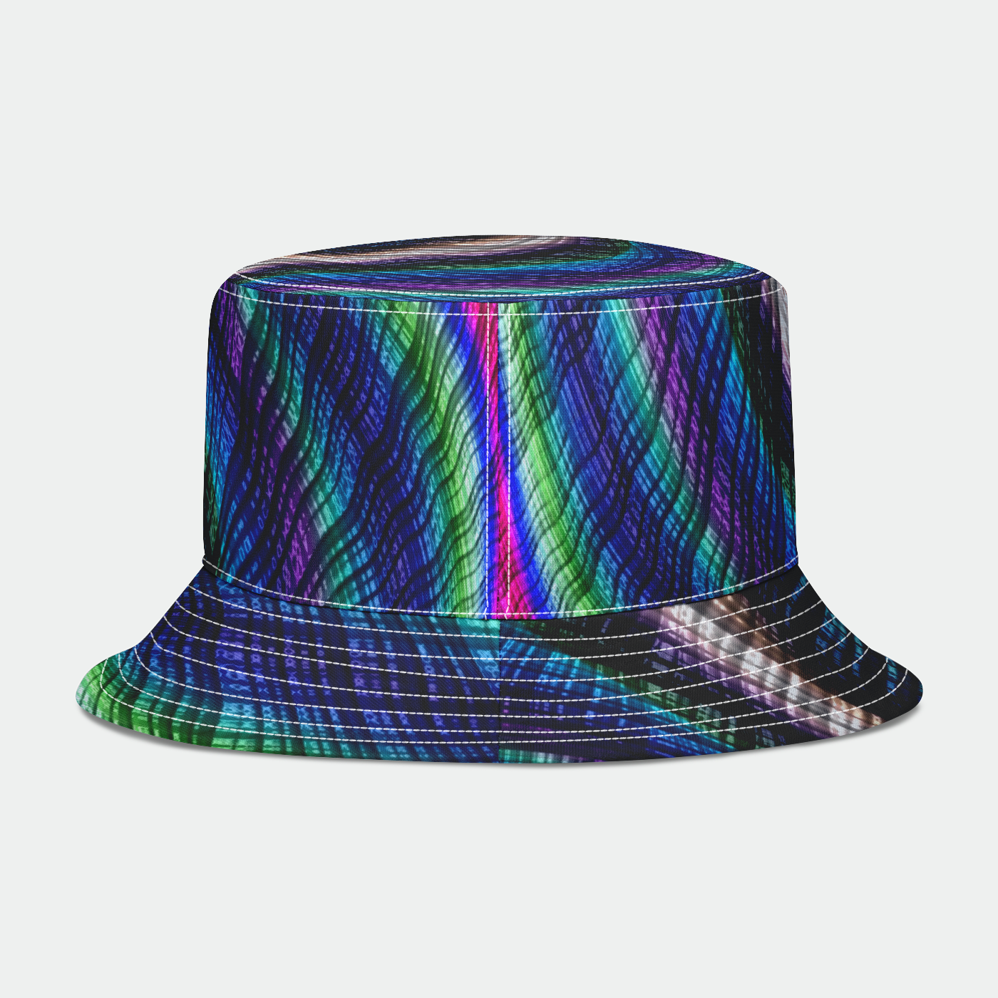 Plaid Candy Fractal Bucket Hat