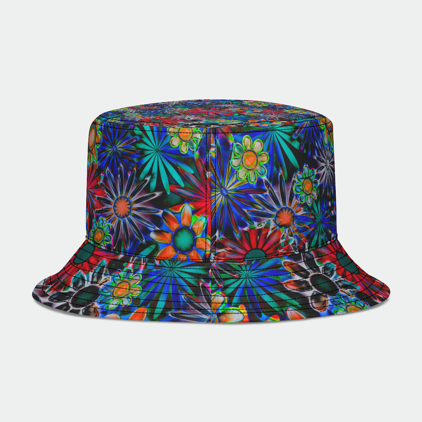 Green and Red Daisies Bucket Hat