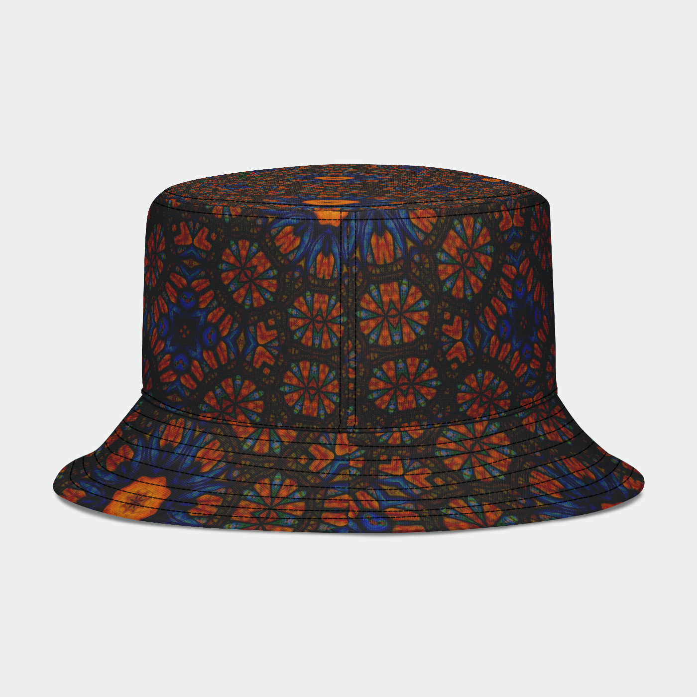 Blue Sketch Kaleidoscope Bucket Hat
