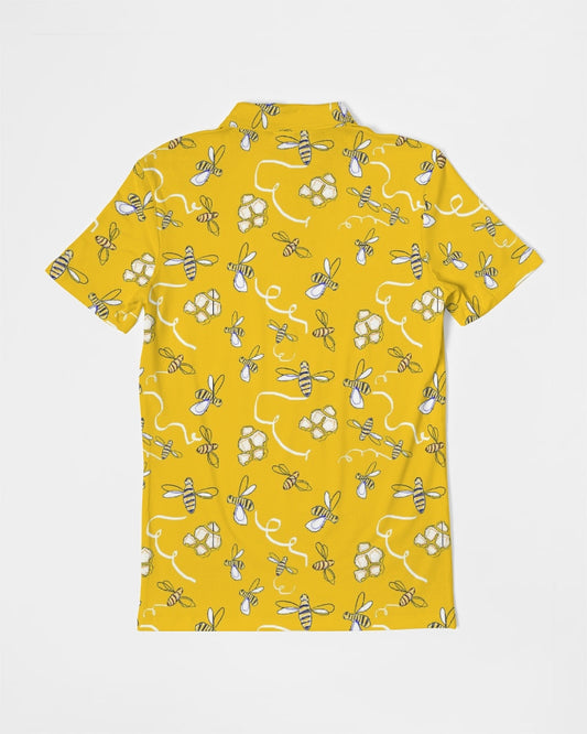Honey B ees Men's Slim Fit Short Sleeve Polo
