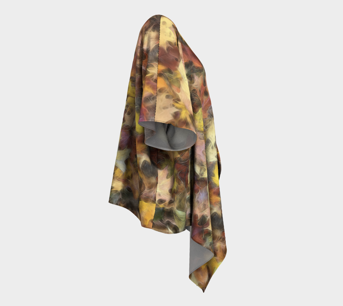 Light October Leaves Draped Kimono