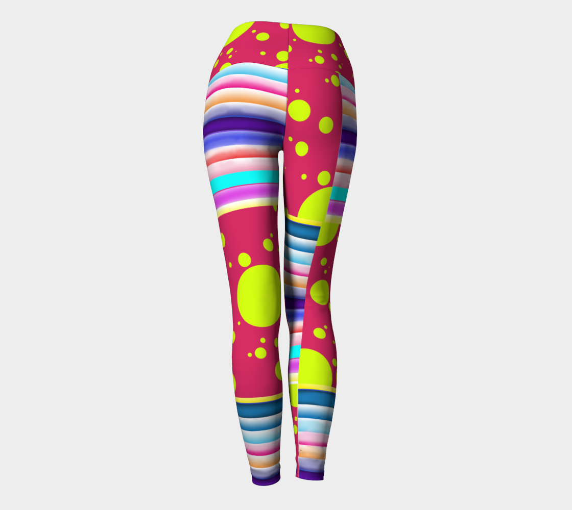 Polkadots and Stripes Yoga Leggings