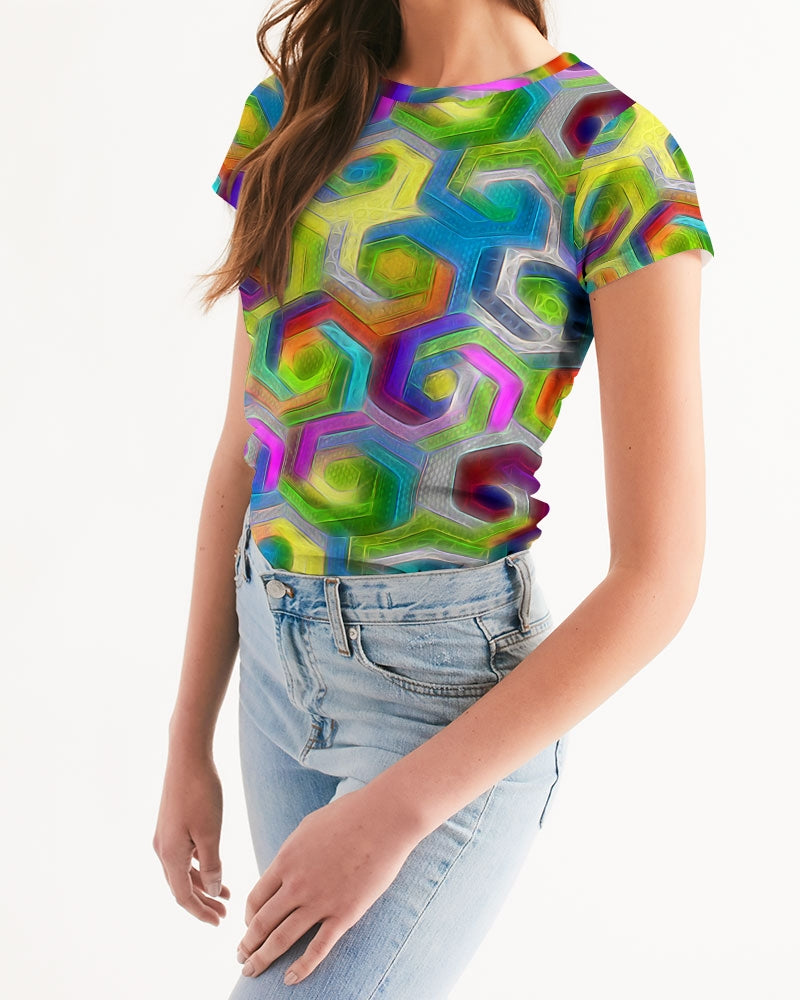 Colorful Hexagons Women's Tee