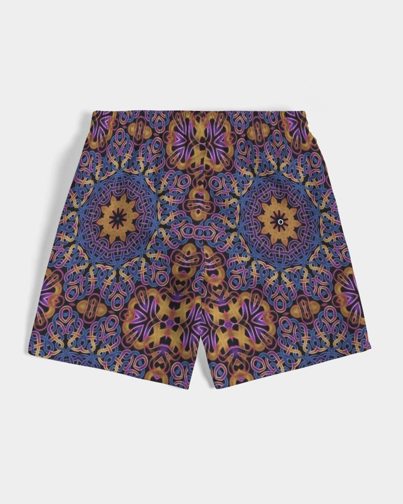Blue Gold Celtic Kaleidoscope Men's Swim Trunk
