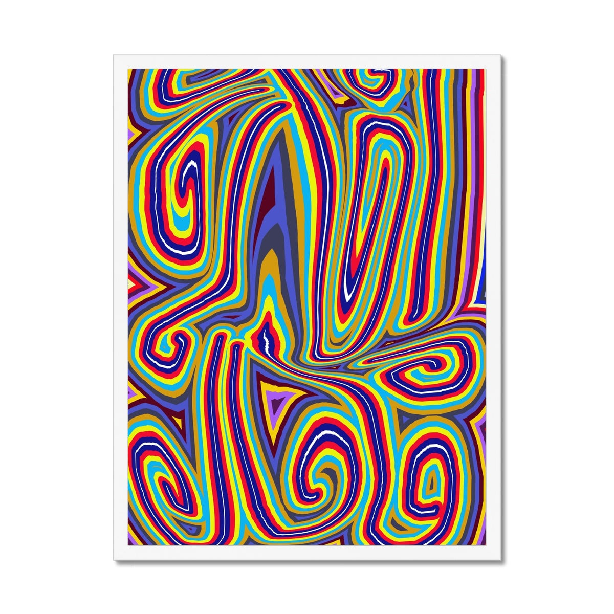 Curly Swirls Framed Print