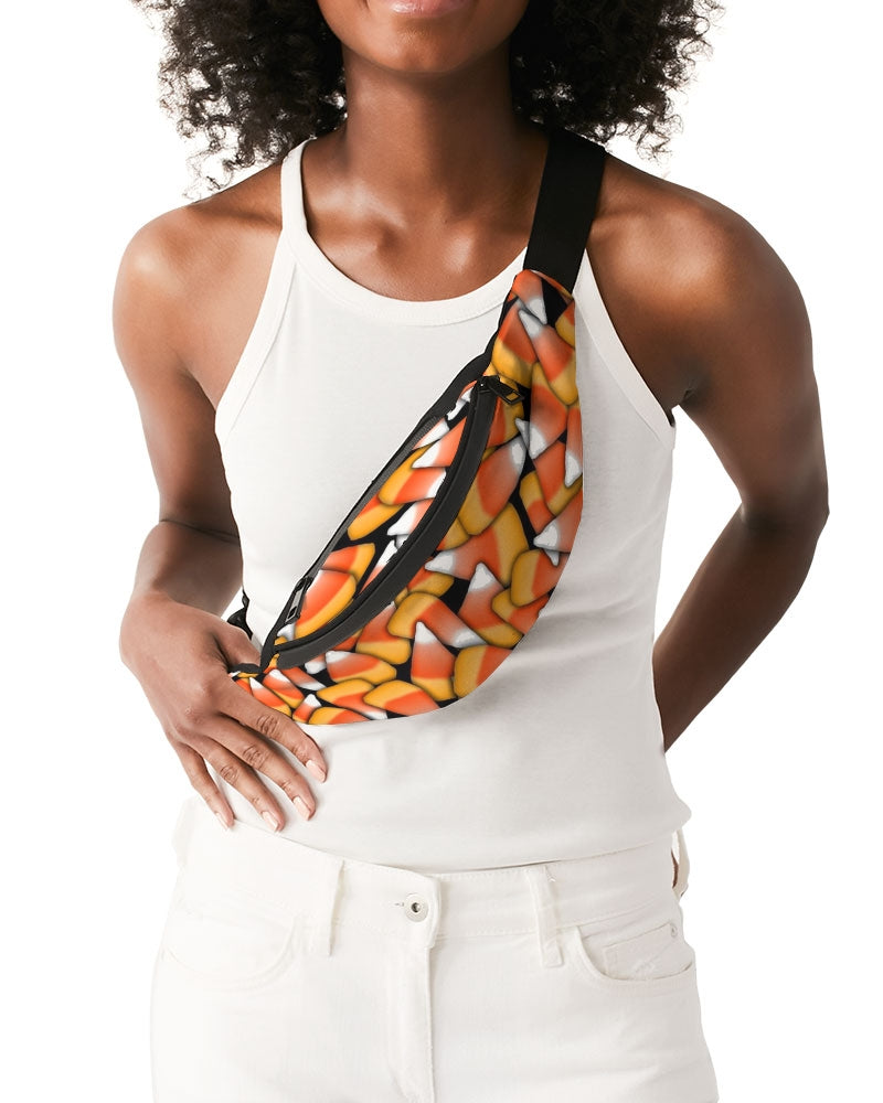 Candy Corn Pattern Crossbody Sling Bag
