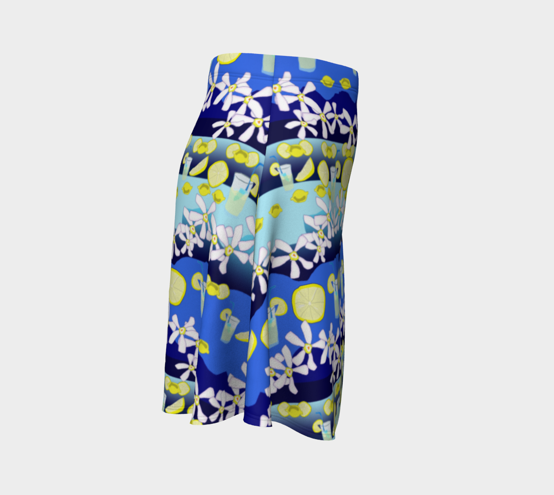 Lemonade Pattern Flare Skirt
