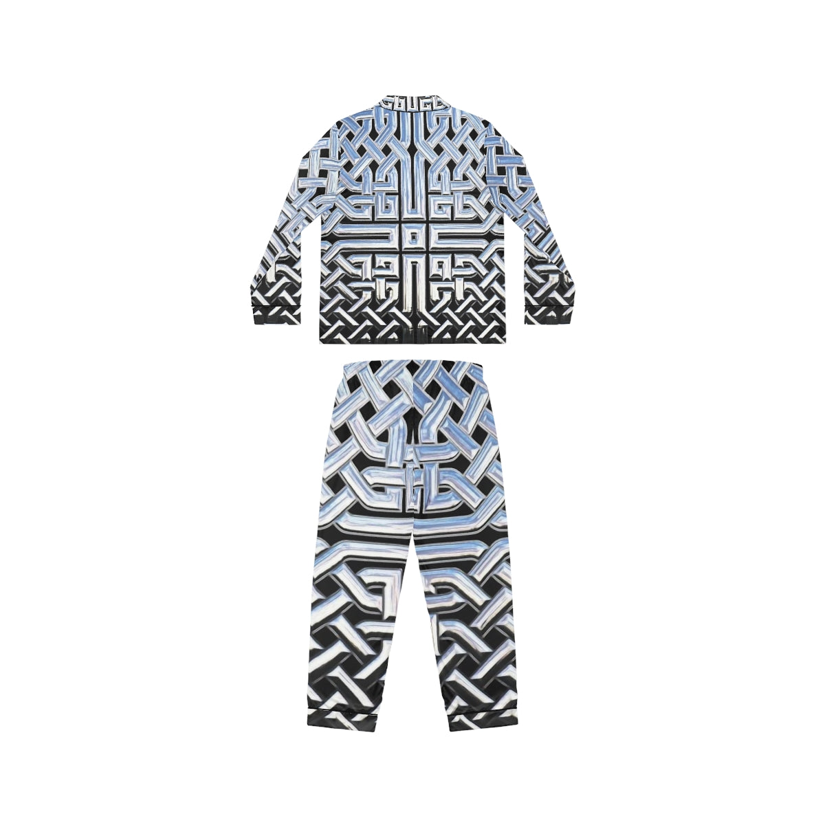 Chrome Celtic Knot Women's Satin Pajamas (AOP)