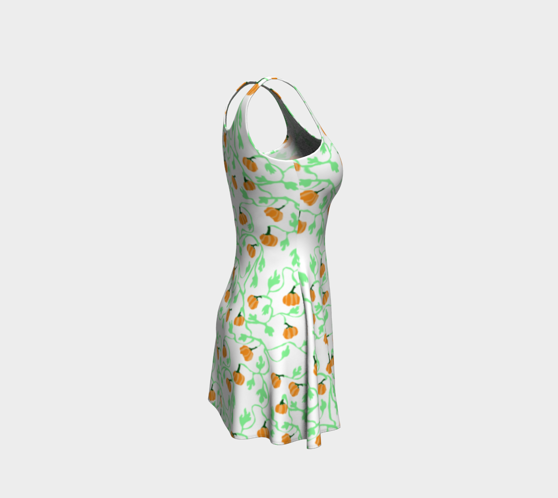 Pumpkin Vines Flare Dress