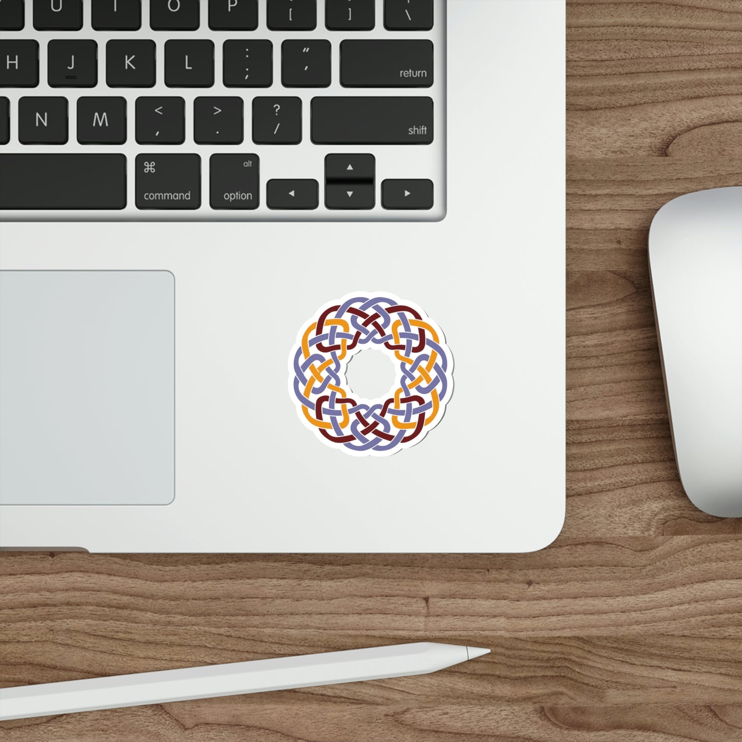 Red Yellow Blue Celtic Knot Die-Cut Stickers