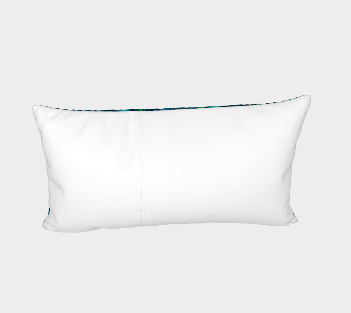 Blue Green Medieval Flowers Bed Pillow Sham