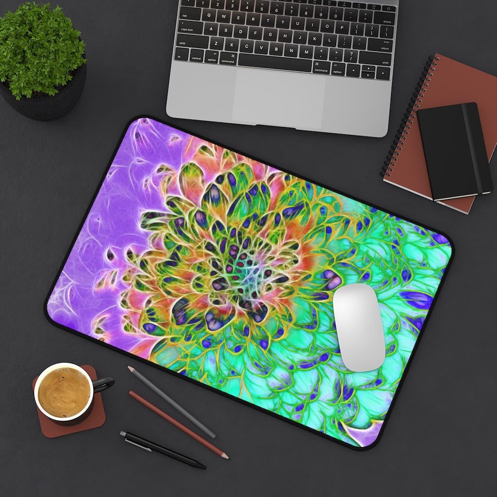 Abstract Chrysanthemum Desk Mat