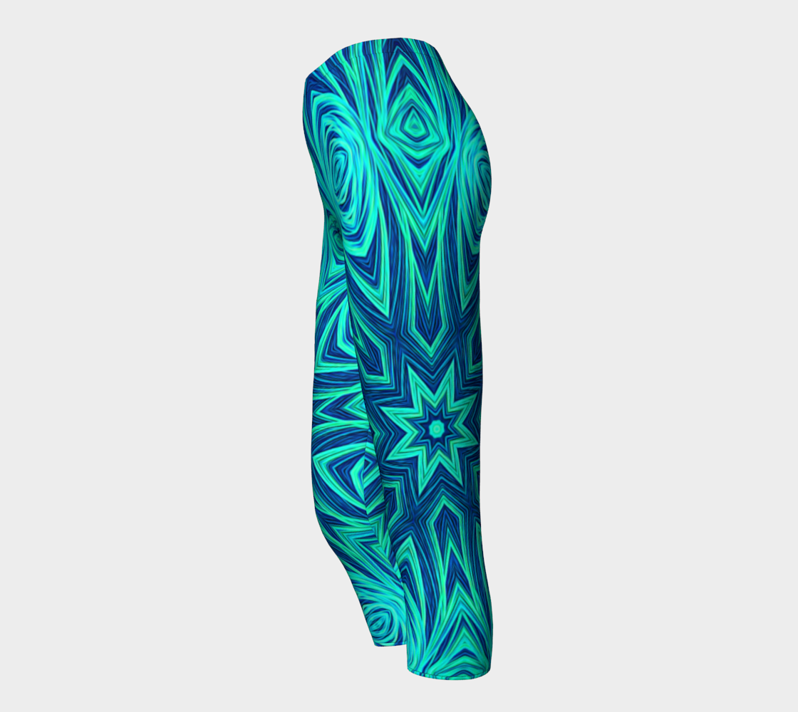 Blue Ice Kaleidoscope Capris