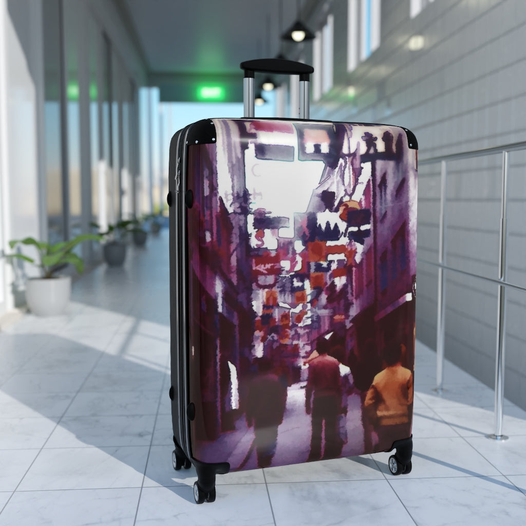 Vintage City Market Suitcases