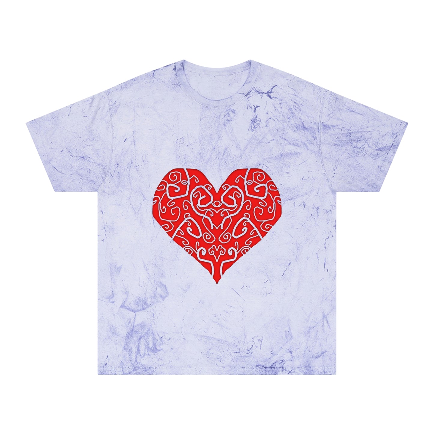 Heart Swirls Unisex Color Blast T-Shirt