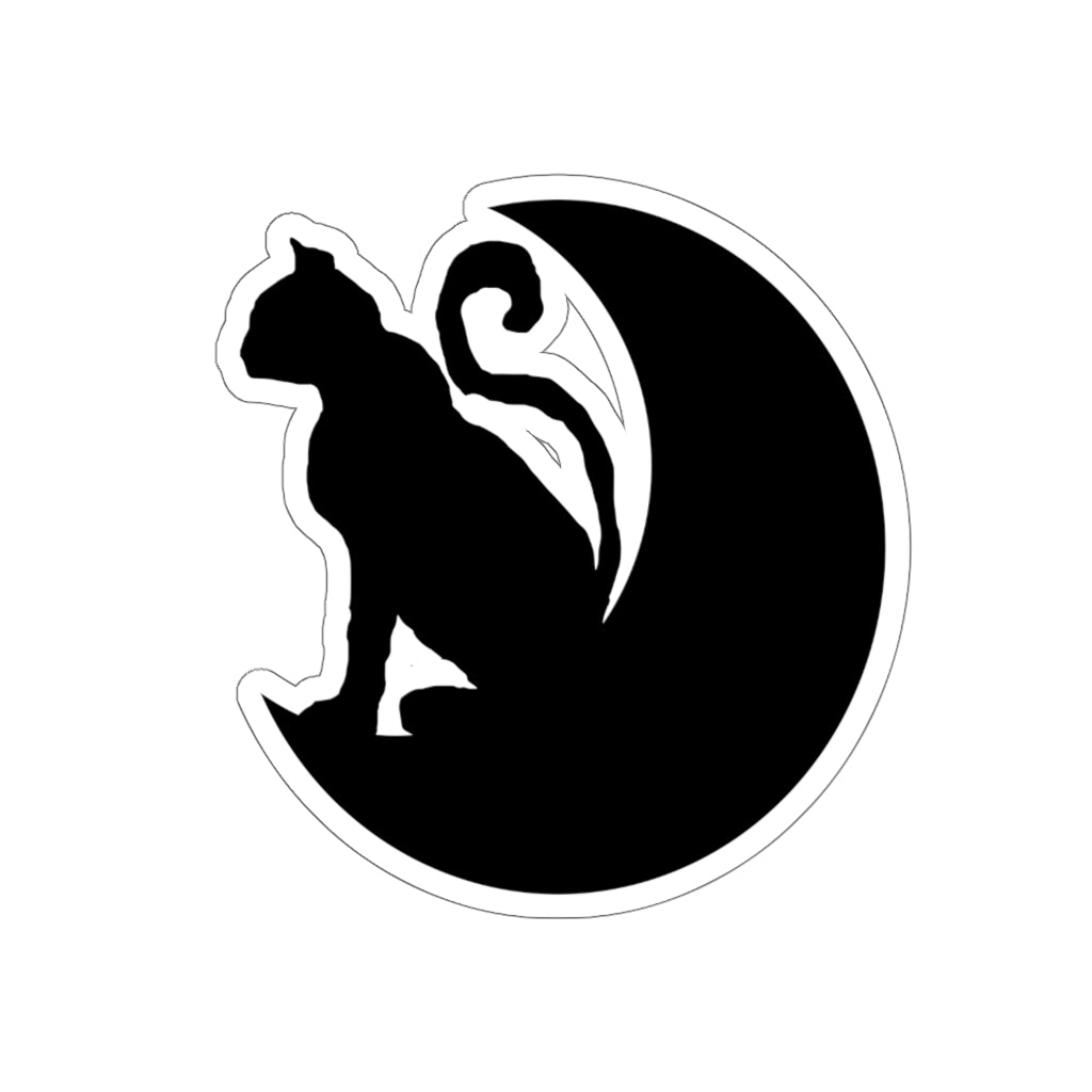 Cat on the Moon Kiss-Cut Stickers