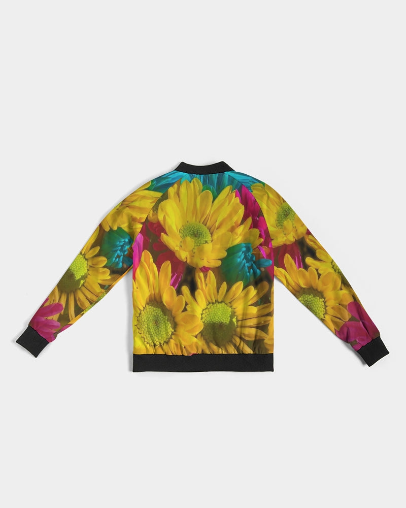 Bright Spring Daisies Women's Bomber Jacket
