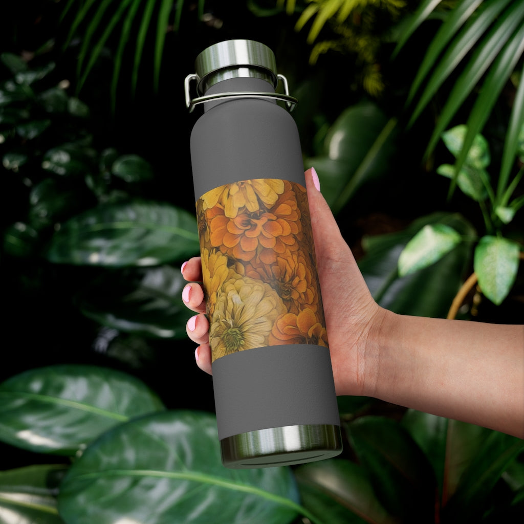 Yellow Zinnias 22oz Vacuum Insulated Bottle