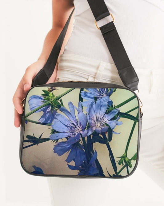 Blue Wildflowers Crossbody Bag