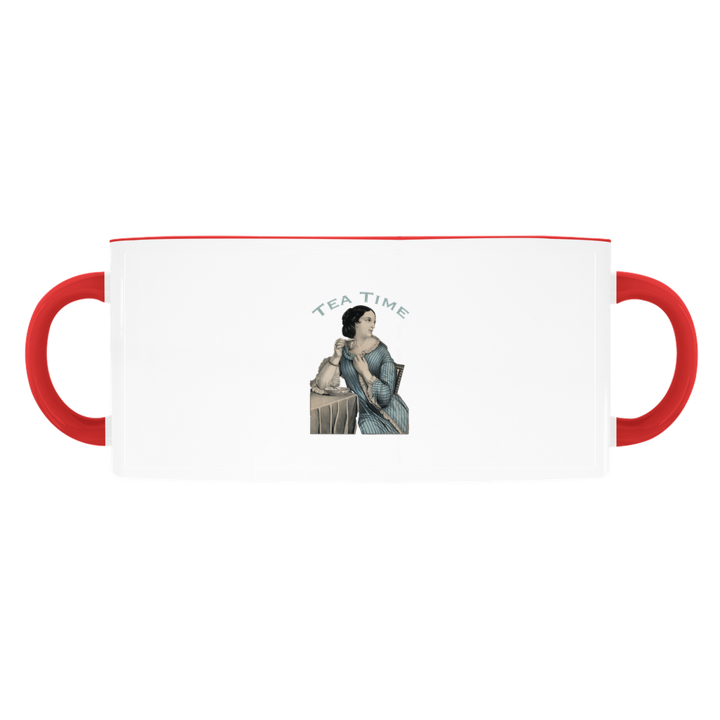 Tea Time Vintage Woman Accent Mugs