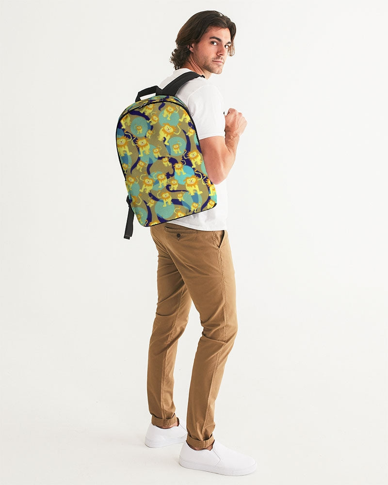 Lion Pattern Large Backpack