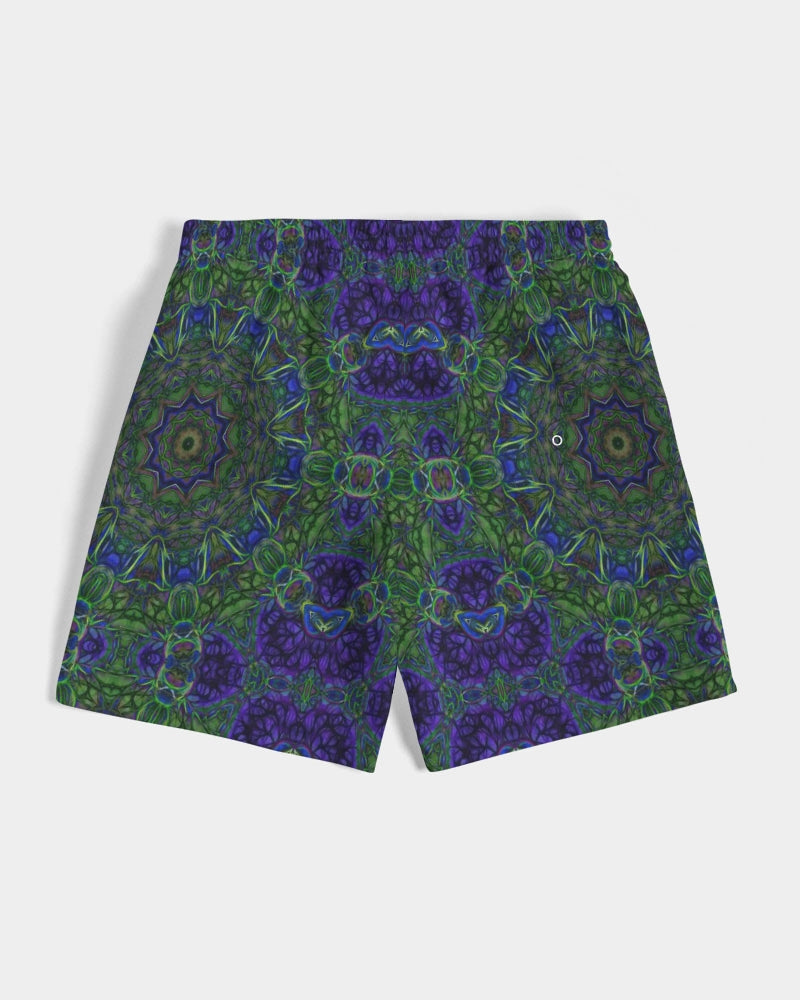 blue Green Ribbon Kaleidoscope Men's Swim Trunk