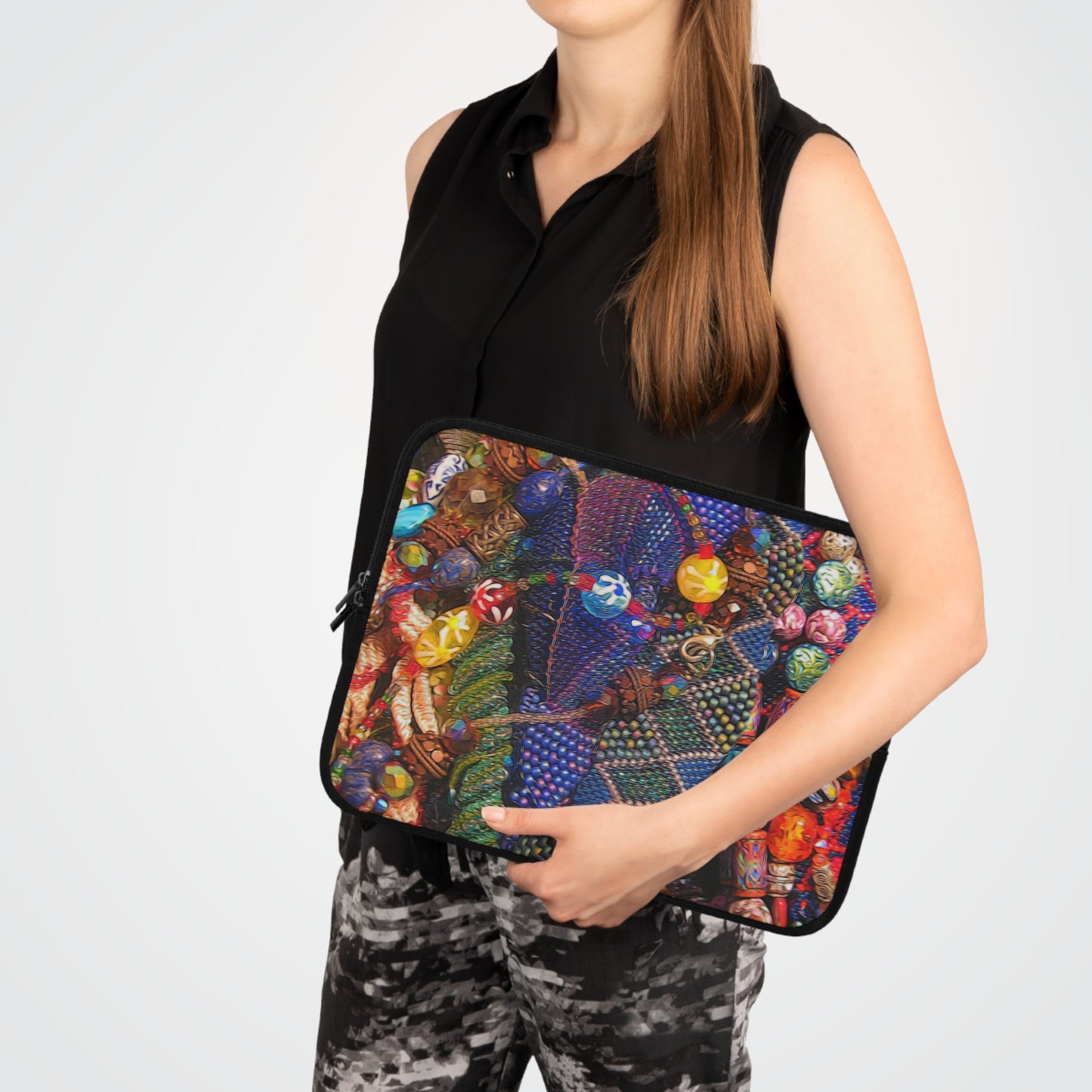 Beaded Jewelry Still Life Laptop Sleeve