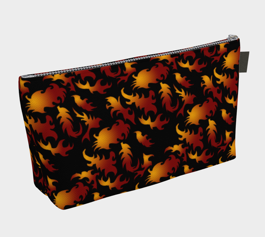 Abstract Flames Pattern Makeup Bag