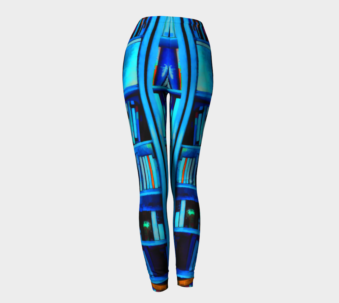 Blue Bookshelves Leggings