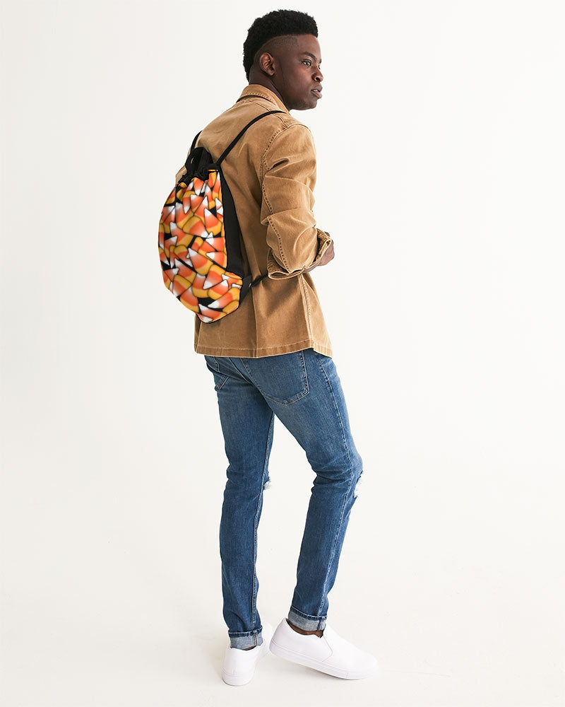 Candy Corn Pattern Canvas Drawstring Bag