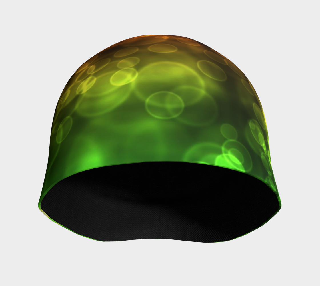 Red Green Bokeh Light Hat