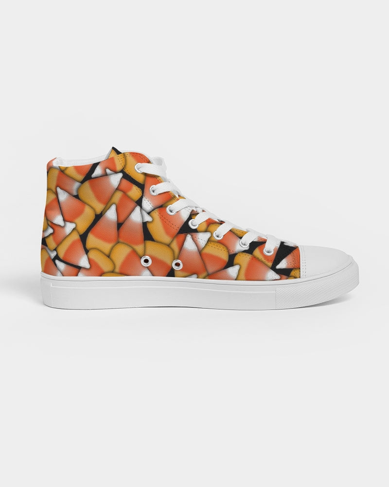 Candy Corn Pattern Women's Hightop Canvas Shoe