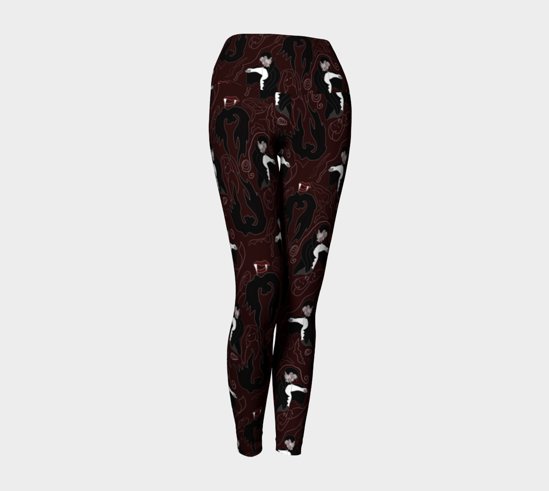 Vampire Pattern Yoga Leggings