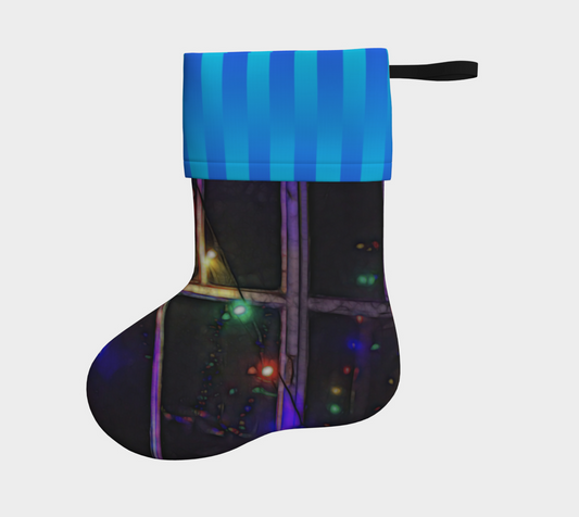 Christmas Lights Refract Stocking