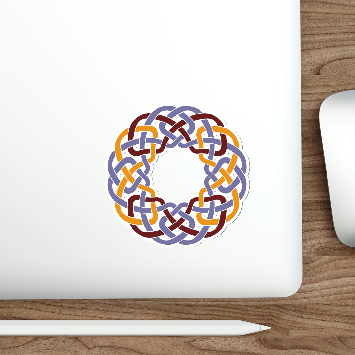 Red Yellow Blue Celtic Knot Die-Cut Stickers