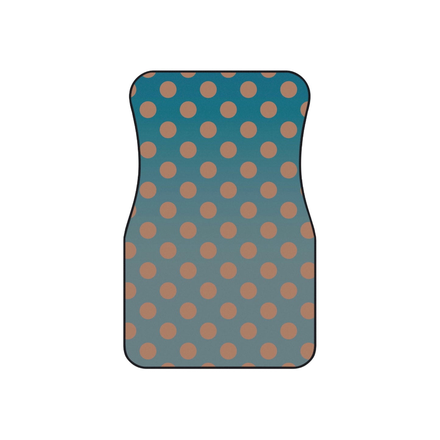 Denim and Brown Polkadots Car Mats (Set of 4)