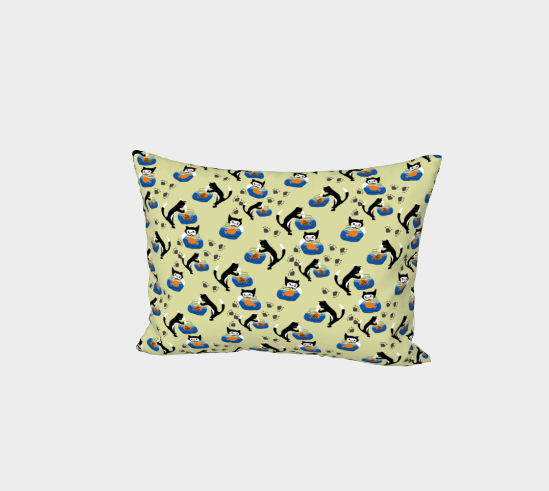 Cat and a Fishbowl Bed Pillow Sham