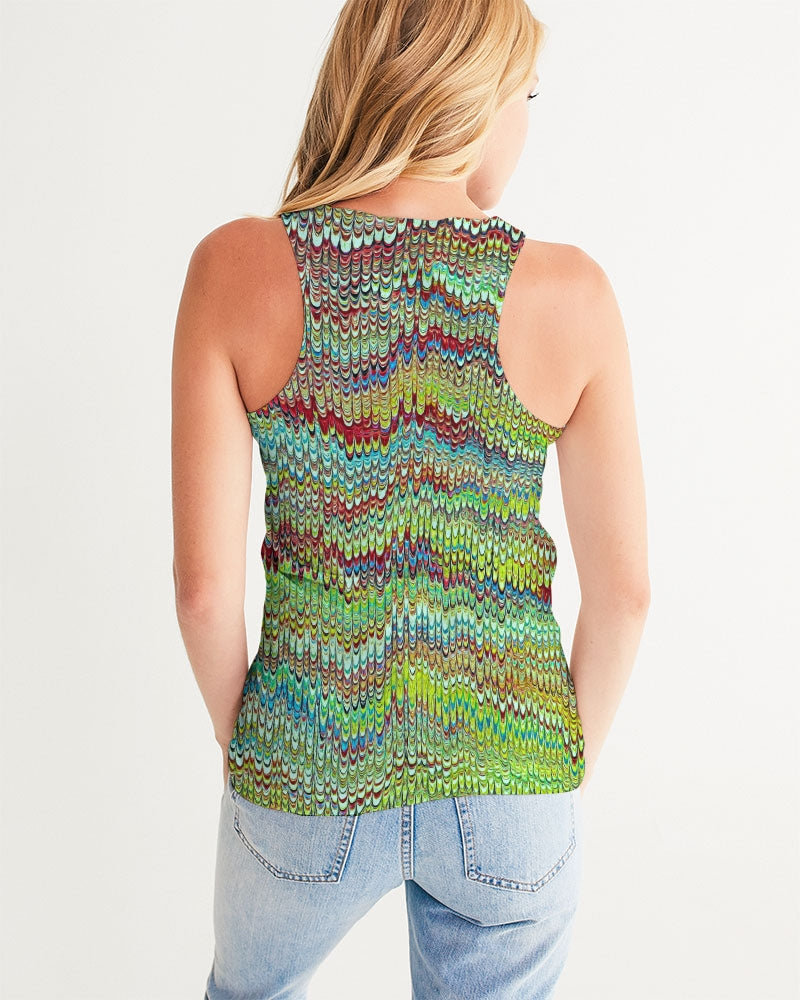 Cool Green Marbled Women's Tank