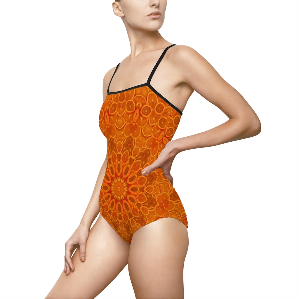 Oranges Kaleidoscope Women's One-piece Swimsuit